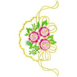 Flowers And Tree Embroidery Design 9